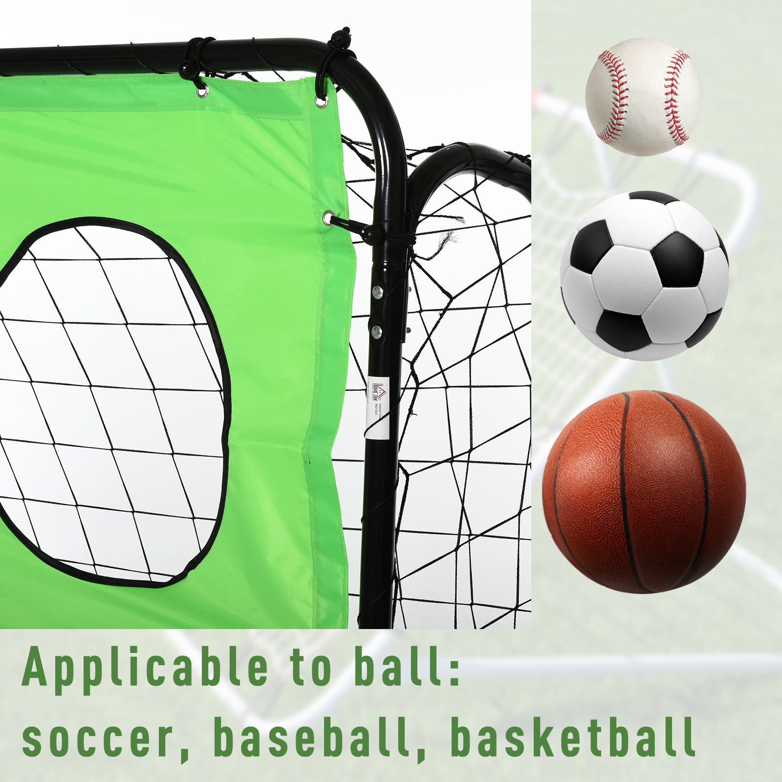 Soozier 8 X 3Ft Soccer Goal Target Goal 2 In 1 Design Indoor Outdoor Backyard With All Weather Polyester Net Best Gift Black Green Steel