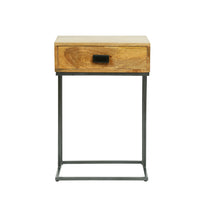 C Table Natural Grey Wood Metal