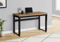 Computer Desk, Home Office, Standing, Adjustable, 48"L, Work, Laptop, Brown Laminate, Black Metal, Contemporary, Modern Brown Particle Board