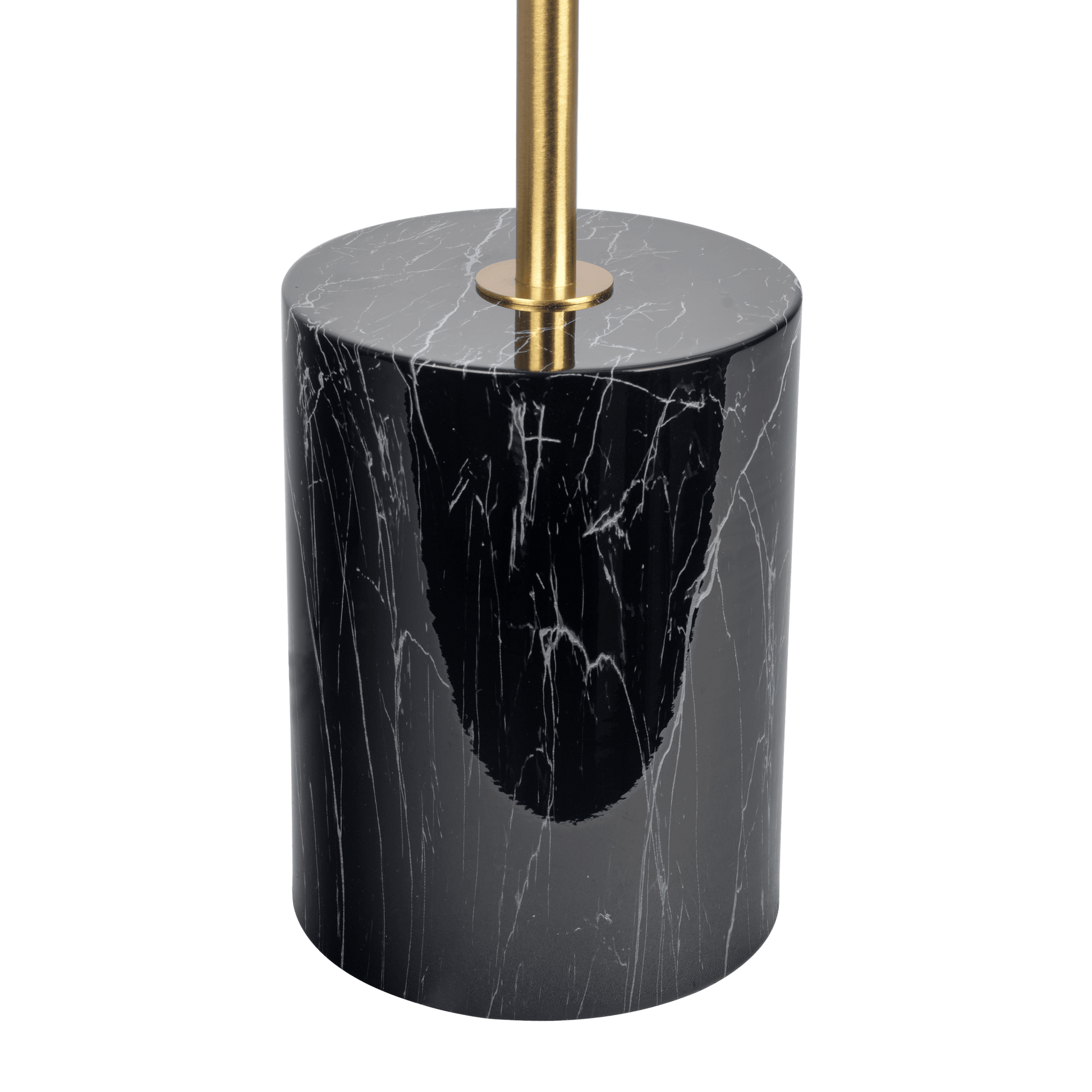 Nova Hydro Black Table Lamp With On Off Switch Double Lamp With Faux Marble Base Black,Gold,Marble Table&Floor Lamps Faux Marble,Metal