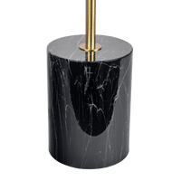 Nova Hydro Black Table Lamp With On Off Switch Double Lamp With Faux Marble Base Black,Gold,Marble Table&Floor Lamps Faux Marble,Metal