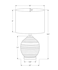Lighting, 17"H, Table Lamp, Black Ceramic, Ivory Cream Shade, Transitional Black Ceramic