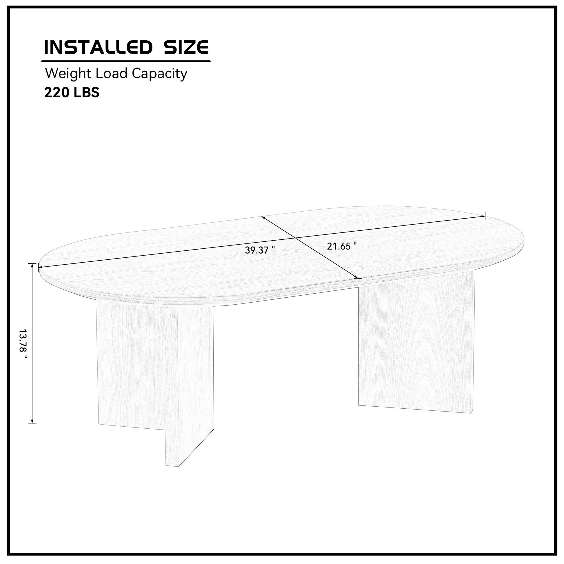 Length 39.37 Inch Modern Coffee Table,Mdf Oval Coffee Table For Living Room,Small Coffee Table With Sturdy Pedestal For Apartment,Bedroom,Walnut Walnut Mdf