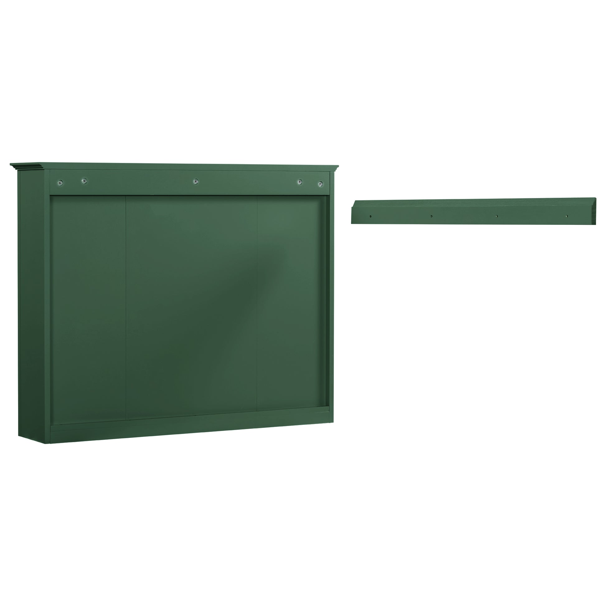 35'' X 27.5'' Medicine Cabinet, Wall Mounted Bathroom Storage Cabinet, Modern Bathroom Wall Cabinet With Mirror, Mirror Cabinet With 6 Open Shelves Not Include Bathroom Vanity Green 1 Bathroom Wall Mounted Modern Mdf Painted