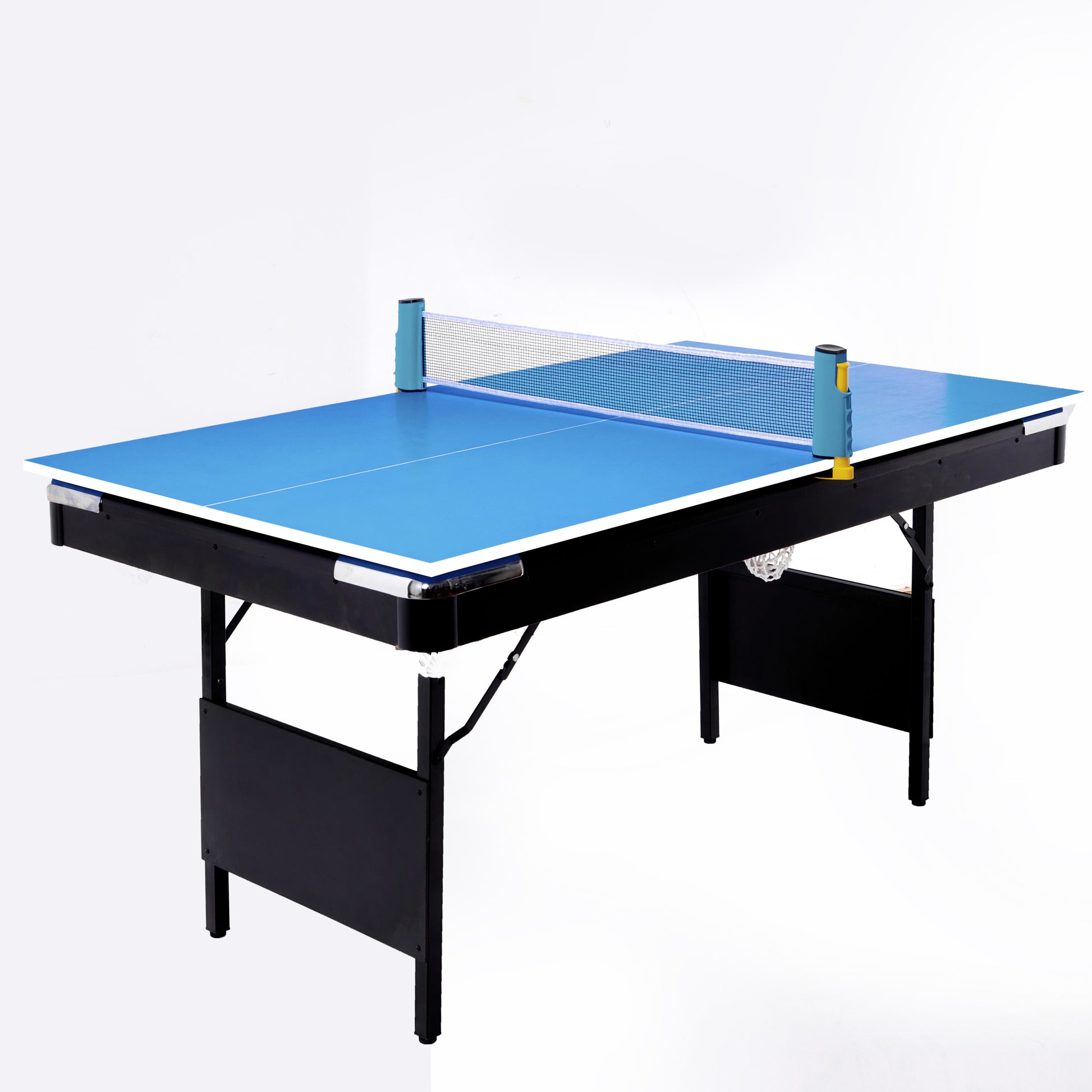 5.5F 3 In 1 Billiard Table, 3 In 1 Pool Table, 3 In 1 Table Tennis Table, Billiards, Pool Table, Multifunctional Billiard Table, Multifunctional Pool Table, Multifunctional Table Tennis Table, Table Balls Sports Black Blue Without Foldable Primary Living