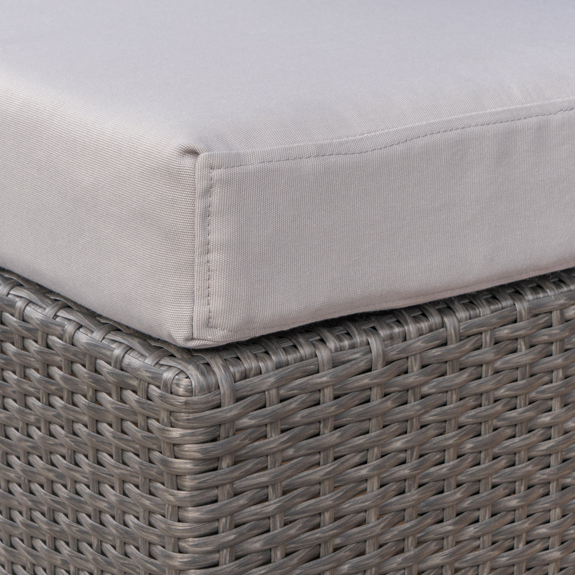 Santa Rosa 16 Grey Silver Pe Rattan Iron Waterproof Fabric