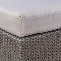 Santa Rosa 16 Grey Silver Pe Rattan Iron Waterproof Fabric