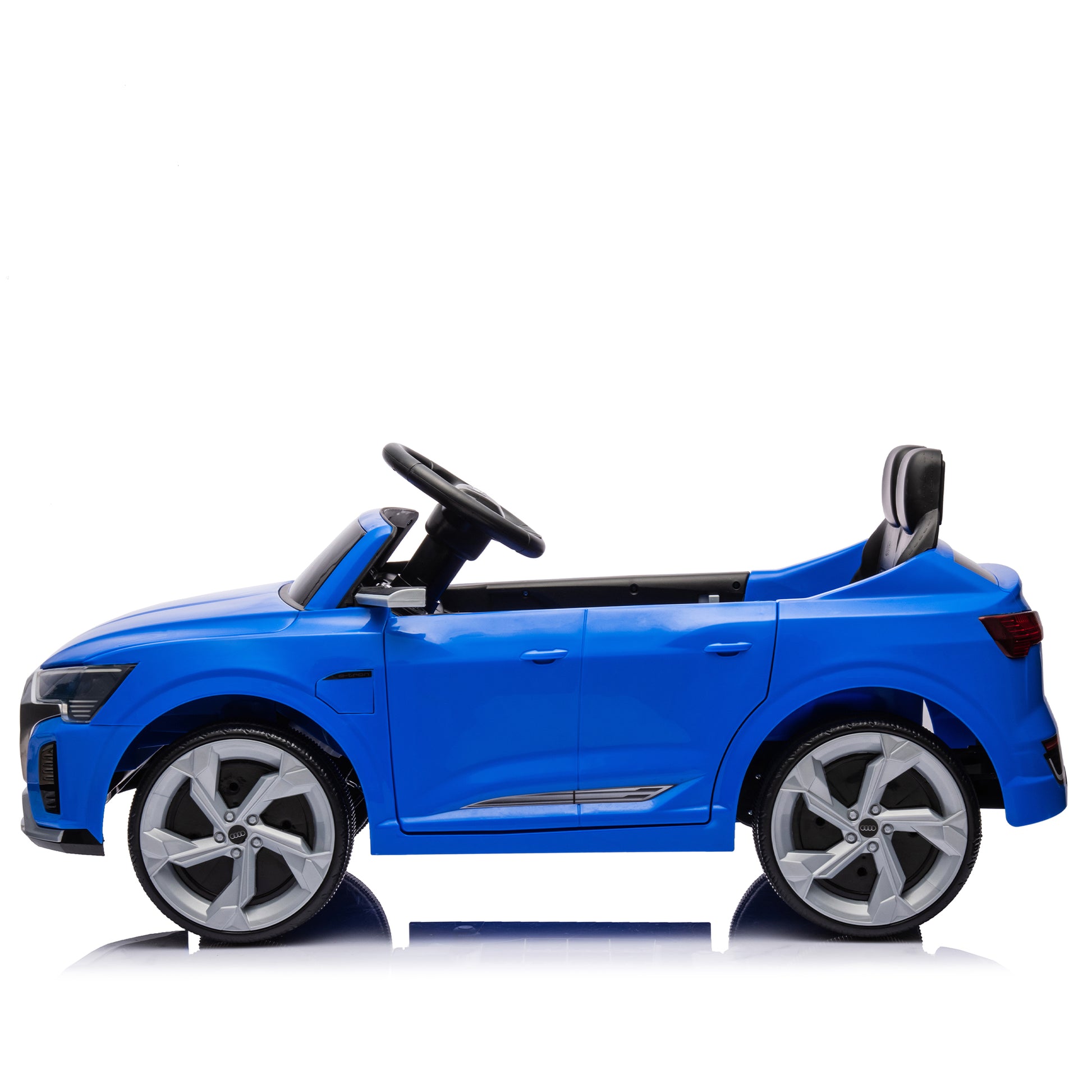 12V Kids Ride On Electric Car W Parents Remote Control,Licensed Audi Sq8 For Kids,Dual Drive,Suspension,Hanging Start,Three Speed Adjustable Music,Volume Control,Led Lights For Kids Aged 3 6. Blue