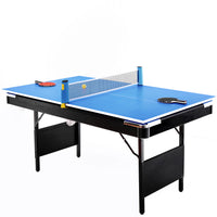 5.5F 3 In 1 Billiard Table, 3 In 1 Pool Table, 3 In 1 Table Tennis Table, Billiards, Pool Table, Multifunctional Billiard Table, Multifunctional Pool Table, Multifunctional Table Tennis Table, Table Balls Sports Black Blue Without Foldable Primary Living