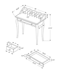 Computer Desk, Home Office, Laptop, Storage Drawers, 36"L, Work, Brown Wood, Traditional Cherry Mdf