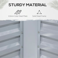 Outsunny 4' X 3' Galvanized Raised Garden Bed With Mini Pvc Greenhouse Cover, Outdoor Metal Planter Box With 2 Roll Up Windows For Growing Flowers, Fruits, Vegetables And Herbs, Clear Clear Pvc