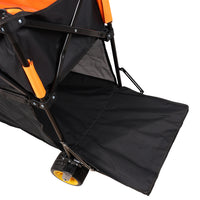 Big Large Capacity Folding Cart Extra Long Extender Wagon Cart Folding Wagon Garden Shopping Beach Cart Black Orange Black Garden & Outdoor Iron,Oxford Fabric