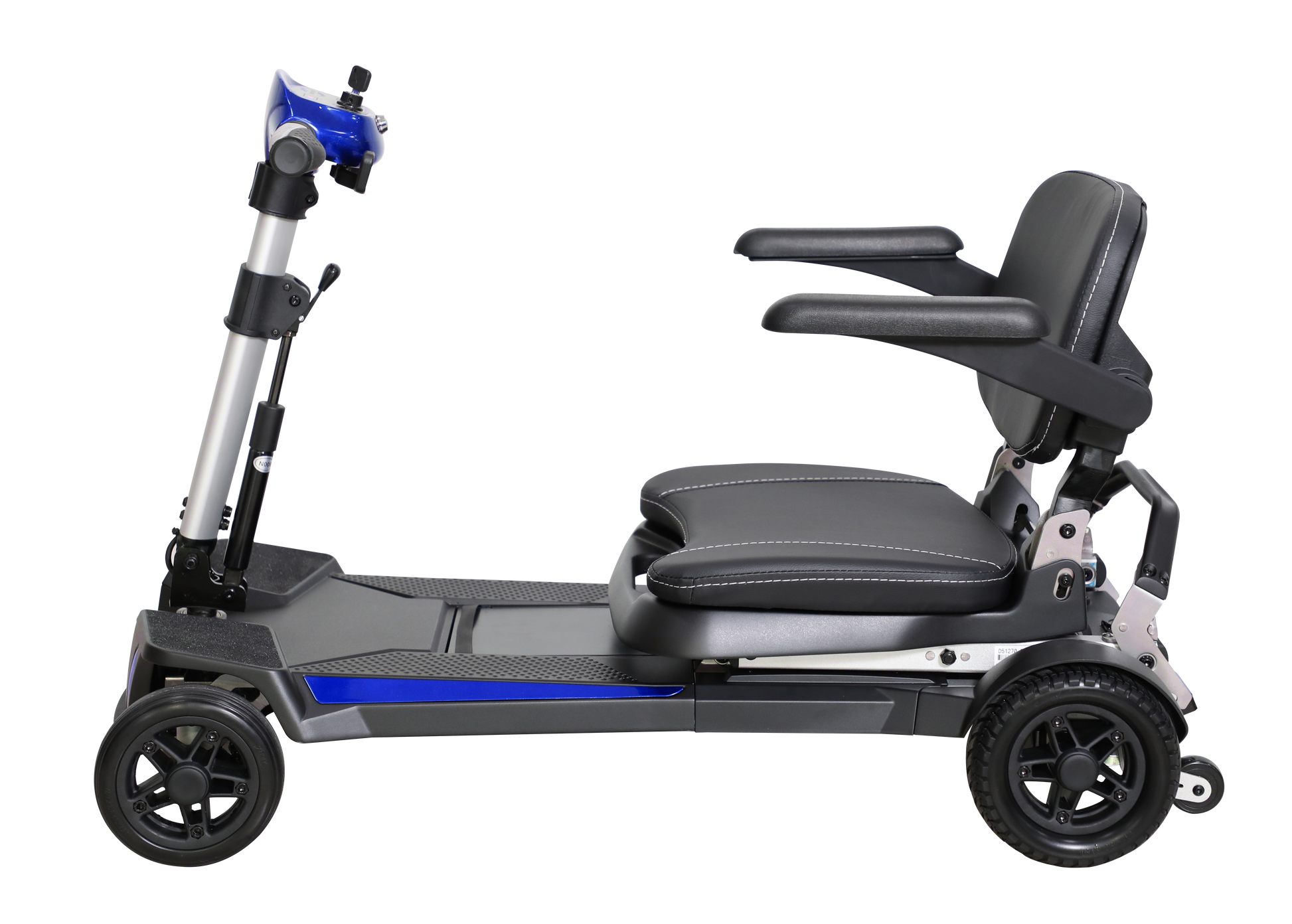 Manaul Folding Scooter M2085 Blue For Senior'S Easy Travel With Competitive Price Blue Abs,Aluminium Alloy,Pvc,Rubber