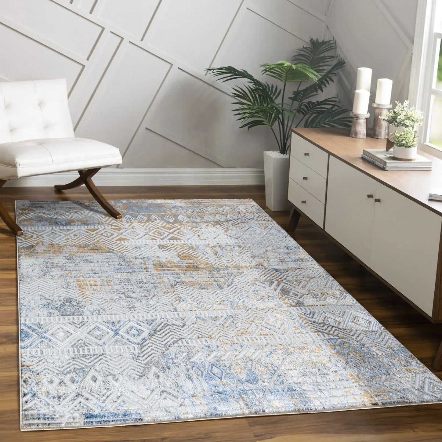 Legacy Gc Cam8006 Multi 2 Ft. 7 In. X 7 Ft. Area Rug White Polyester