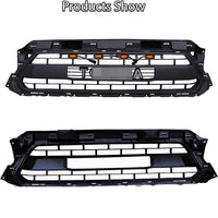 Front Grille For 2012 2013 2014 2015 2Nd Gen Toyota Tacoma Trd Pro Grill With Amber Lights Matte Black Black Abs Abs