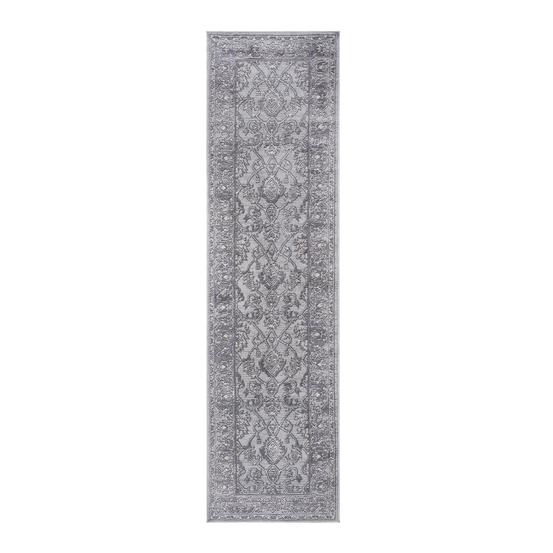 Naar Marfi Collection 2X8 Ivory Grey Oriental Non Shedding Living Room Bedroom Dining Home Office Stylish And Stain Resistant Area Rug Ivory Grey Polyester