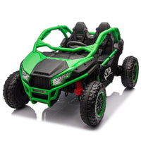 24V Two Seater Kids Ride On Utv W Parents Control,20In Seat Width,400W Super High Power,Four Wheel Suspension,Bluetooth,Mp3,Usb,Led Light,Horn,Rear Storage Space,Speeds 3.73 4.97Mph For Kids Aged 3