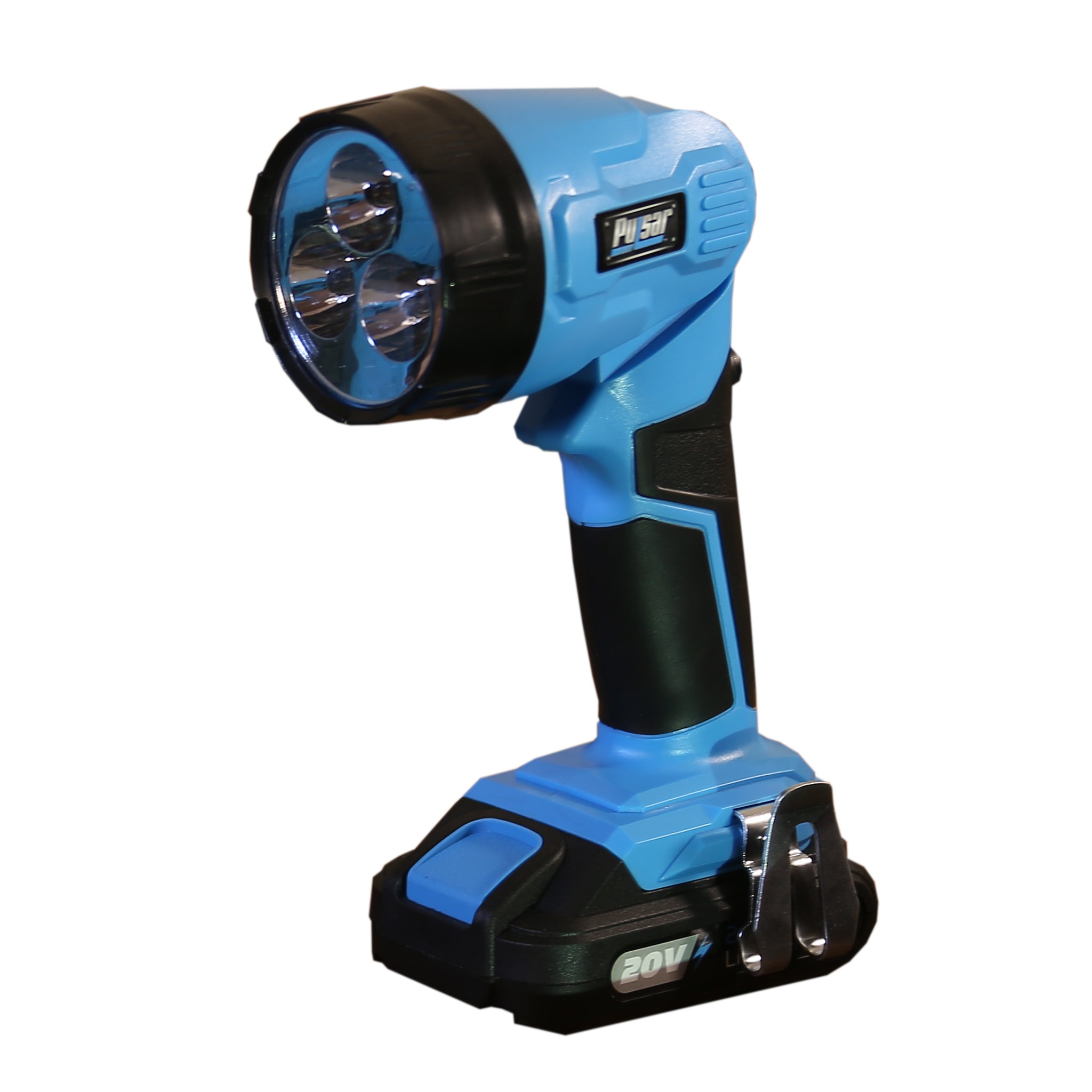 20V Cordless 1.3Ah Lithium Ion Drill & Flashlight Kit Cordless Lamp Black Blue Metal