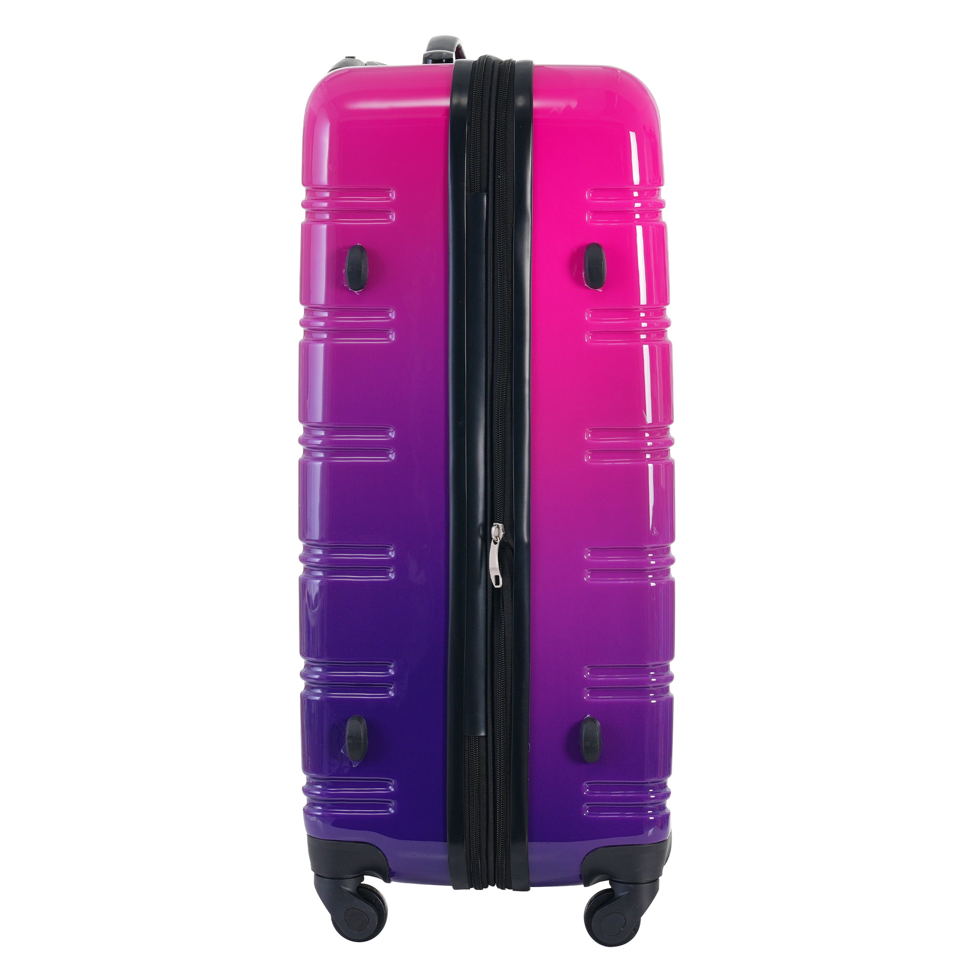 Hardshell Luggage Sets 3 Piece Gradient Color Expandable Suitcase With Spinner Wheels And Tsa Lock Lightweight 20" 24" 28" Available,Purple And Pink Multicolor Purple Abs