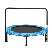 Xtp002 Assembled Children'S Trampoline Happy Expression Outdoor And Indoor For Kids Age 3 7 Blue Steel