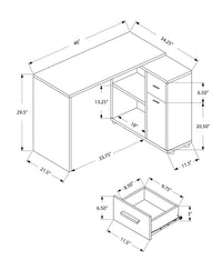 Computer Desk, Home Office, Corner, Storage Drawers, 46"L, L Shape, Work, Laptop, Brown Laminate, Contemporary, Modern Oak Particle Board