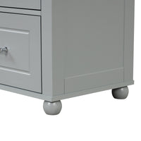 Tall Bathroom Storage Cabinet, Freestanding Storage Cabinet With Two Drawers And Adjustable Shelf, Mdf Board With Painted Finish, Grey Grey Mdf