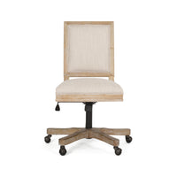 Swivel&Lift Office Chair Beige Natural Fabric