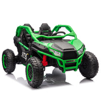 24V Two Seater Kids Ride On Utv W Parents Control,20In Seat Width,400W Super High Power,Four Wheel Suspension,Bluetooth,Mp3,Usb,Led Light,Horn,Rear Storage Space,Speeds 3.73 4.97Mph For Kids Aged 3