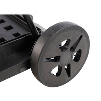 Folding Service Cart With Wheels Double Decker, Shopping, Library, Office Warehouse Moving Carts Black Blue Plastic