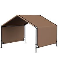 Pawhut Dog Shade Shelter, Portable Pet Tent, Water Resistant Dog House For Shade Protection, Outdoor, Garden, Patio, Backyard, Brown Brown Fabric