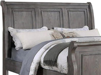 Grey Finish Sleigh Design Headboard Fb 1Pc Queen Size Panel Bed Beautiful Wooden Bedroom Furniture Antique Gray Oak Finish Box Spring Required Queen Antique Gray,Gray Wood Bedroom