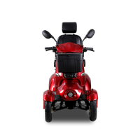 Xl3D4L Electric Mobility Recreational Travel Scooter For Adults,Mobility Scooters For Seniors, 4 Wheel Powered Mobility Scooters Red Abs Pc Abs Pc