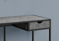 Computer Desk, Home Office, Laptop, Storage Drawer, 42"L, Work, Grey Laminate, Black Metal, Contemporary, Modern Grey Mdf