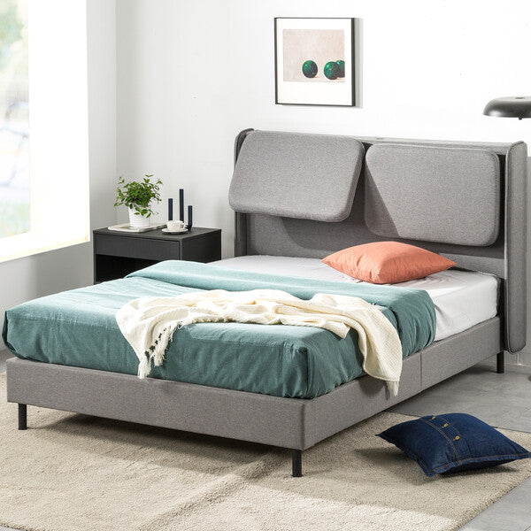 Avery Uphlstrd Pb W Recln Hb W Usb Gry K Grey Upholstered Upholstered