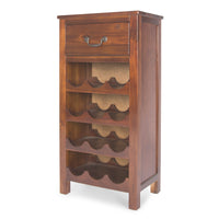 Wine Rack Dark Brown Acacia Wood