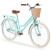 Steel Frame,Multiple Colors, For 10 Years Old Girls Bike,24 Inch Wheel Cycling Mint Green Garden & Outdoor Steel