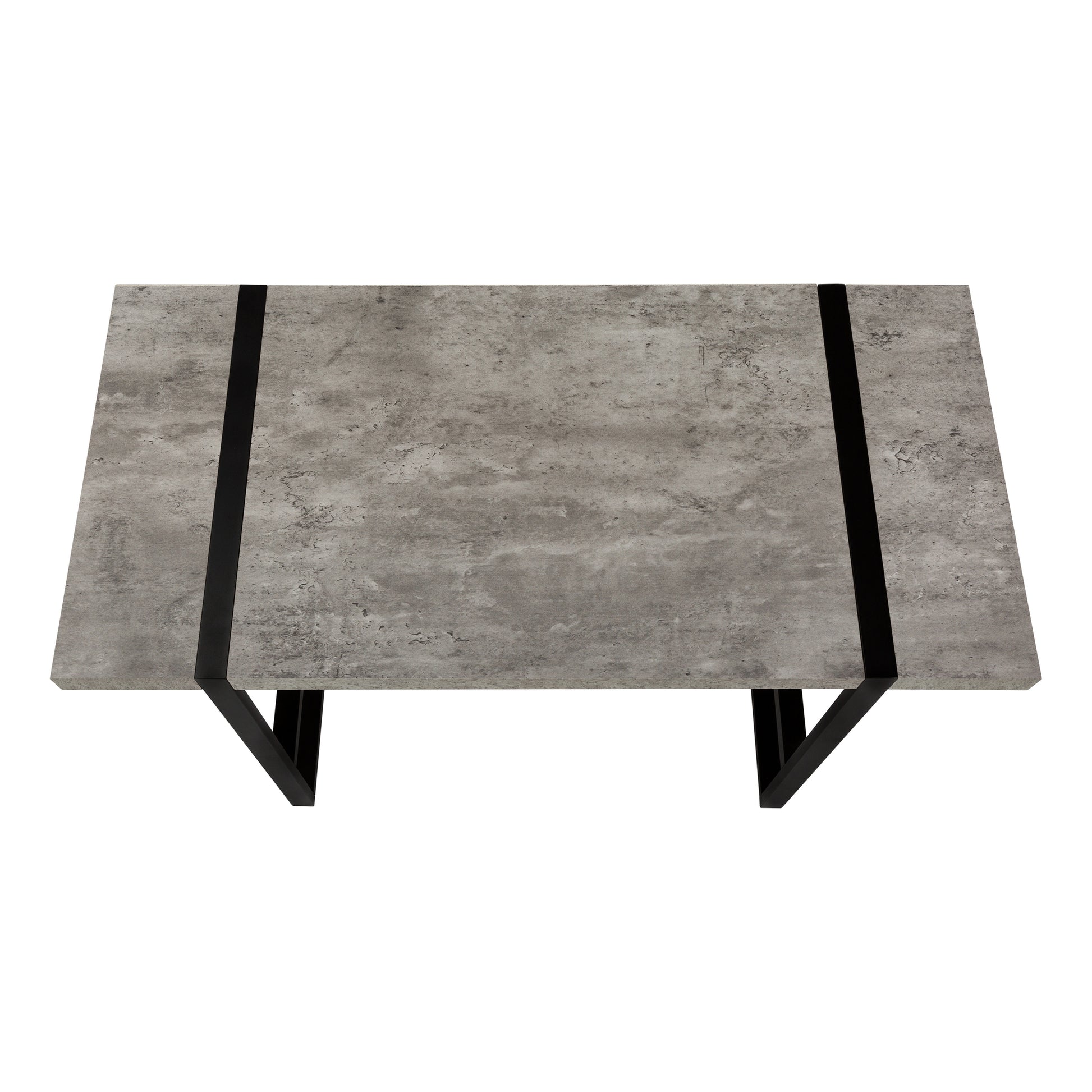 Computer Desk, Home Office, Laptop, 48"L, Work, Grey Laminate, Black Metal, Contemporary, Modern Grey Particle Board