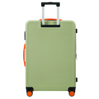 Hardshell Luggage Sets 3 Pcs Contrast Color Suitcase With Spinner Wheels And Tsa Lock 20" 24" 28" Available Light Green Abs