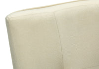 Dining Chair, 37" Height, Set Of 2, Upholstered, Dining Room, Kitchen, Cream Fabric, Grey Solid Wood, Transitional Cream Foam Solid Wood Mdf