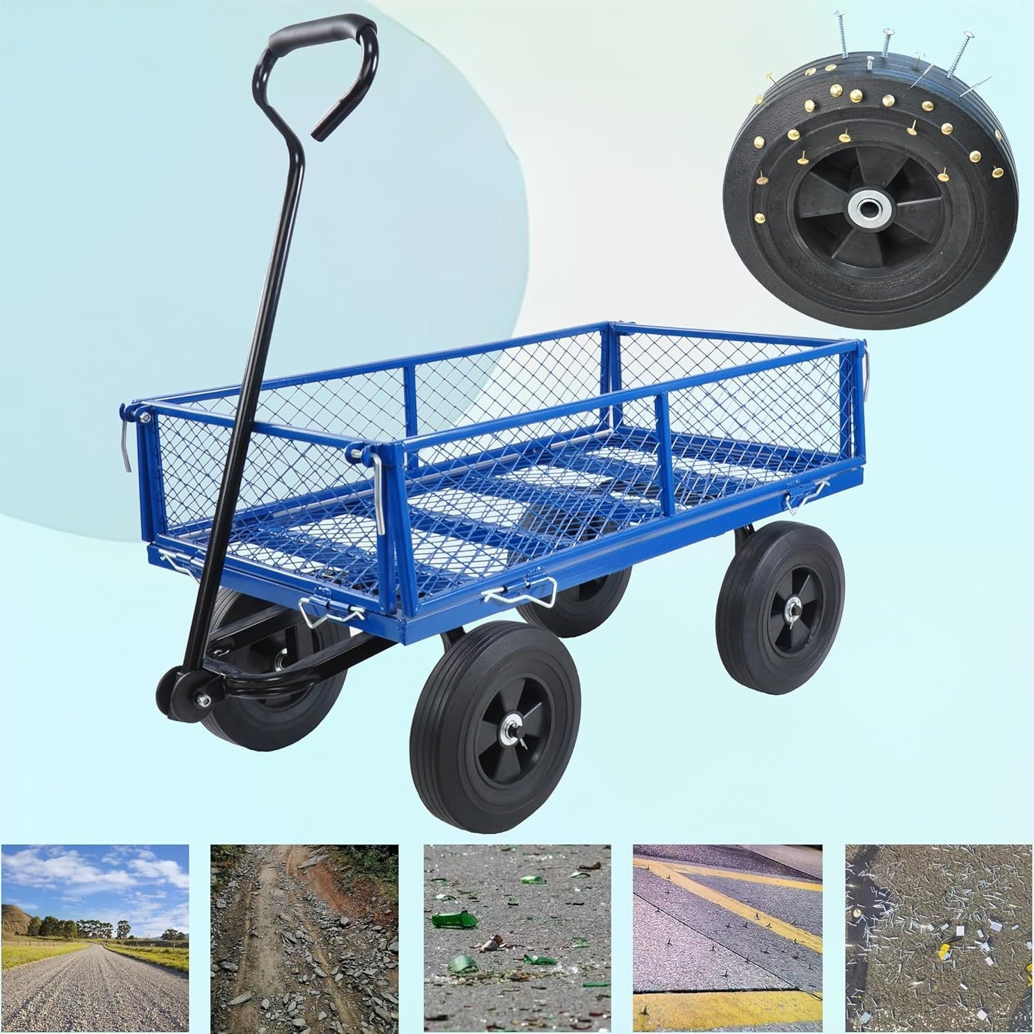 Tools Cart Wagon Cart Garden Cart Trucks Make It Easier To Transport Firewood Black Metal
