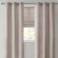 Basketweave Room Darkening Cordless Roman Shade Taupe Polyester