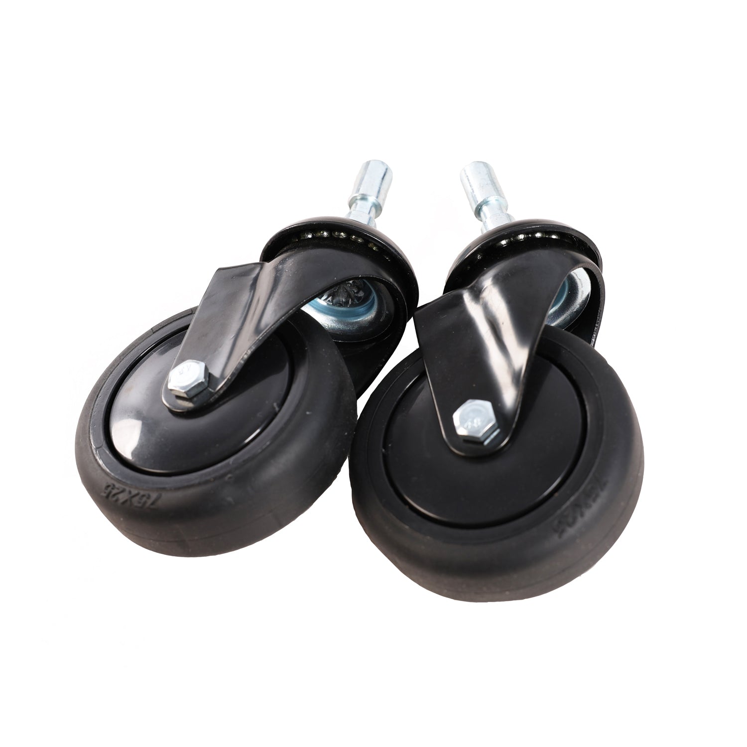 Folding Service Cart With Wheels Double Decker, Shopping, Library, Office Warehouse Moving Carts Black Blue Plastic