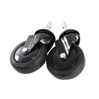 Folding Service Cart With Wheels Double Decker, Shopping, Library, Office Warehouse Moving Carts Black Blue Plastic