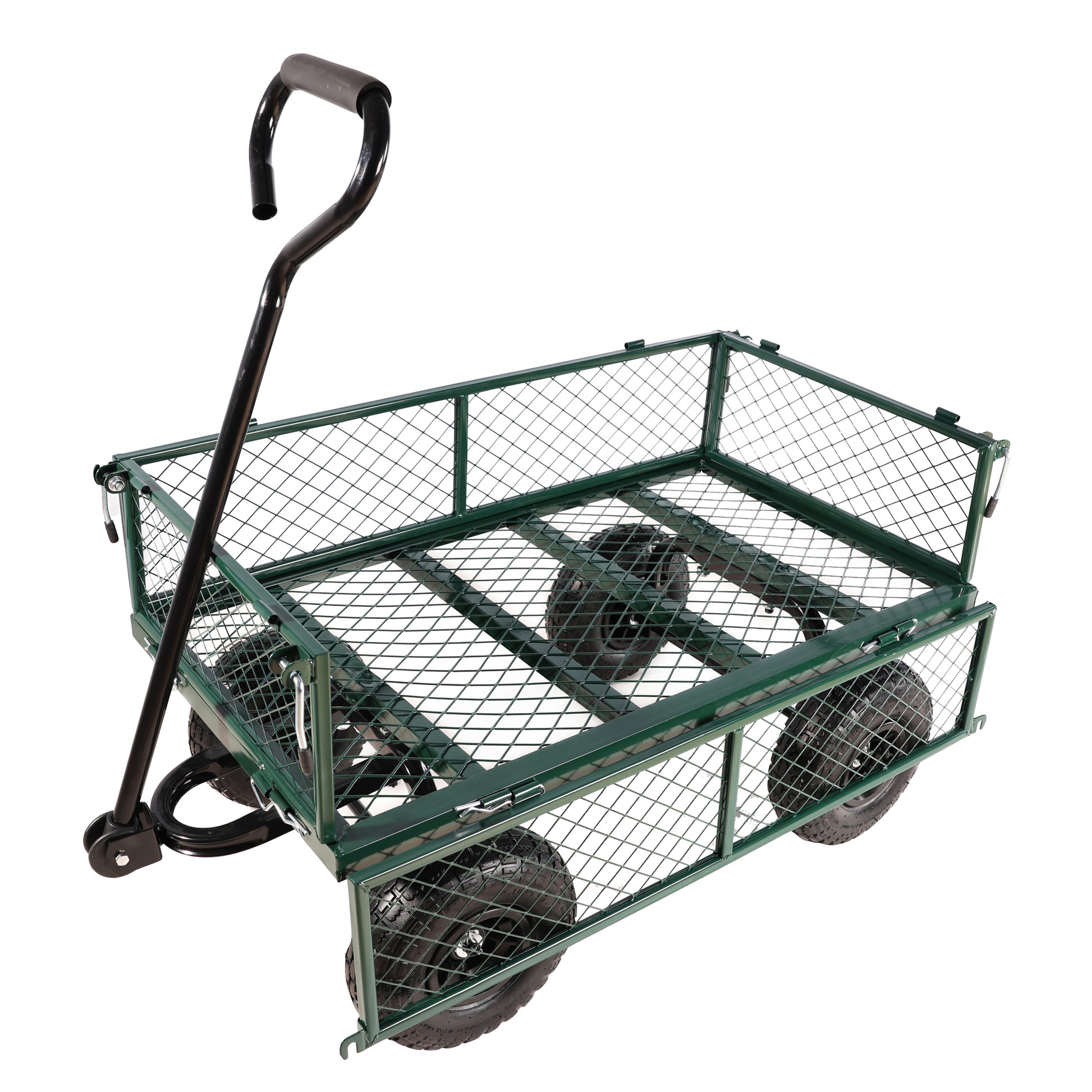 Wagon Cart Garden Cart Trucks Make It Easier To Transport Firewood Green Garden & Outdoor Metal