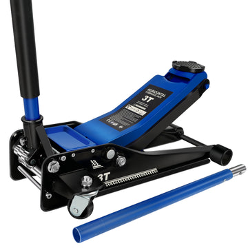 Floor Jack,3Ton 6600Lbs Low Profile Floor Jack,Dual Piston Quick Lift Pump,Lifting Range 75Mm 2.95" 500Mm 19.69",Blue Blue Steel