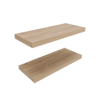 Ecco 31.5" Wide Floating Shelves Set Of 2, Shelves For Wall Decor For Bedroom, Bathroom Storage Shelves, Book Shelves For Living Room 2 Or Less Beige Horizontal Primary Living Space Open Back Modern