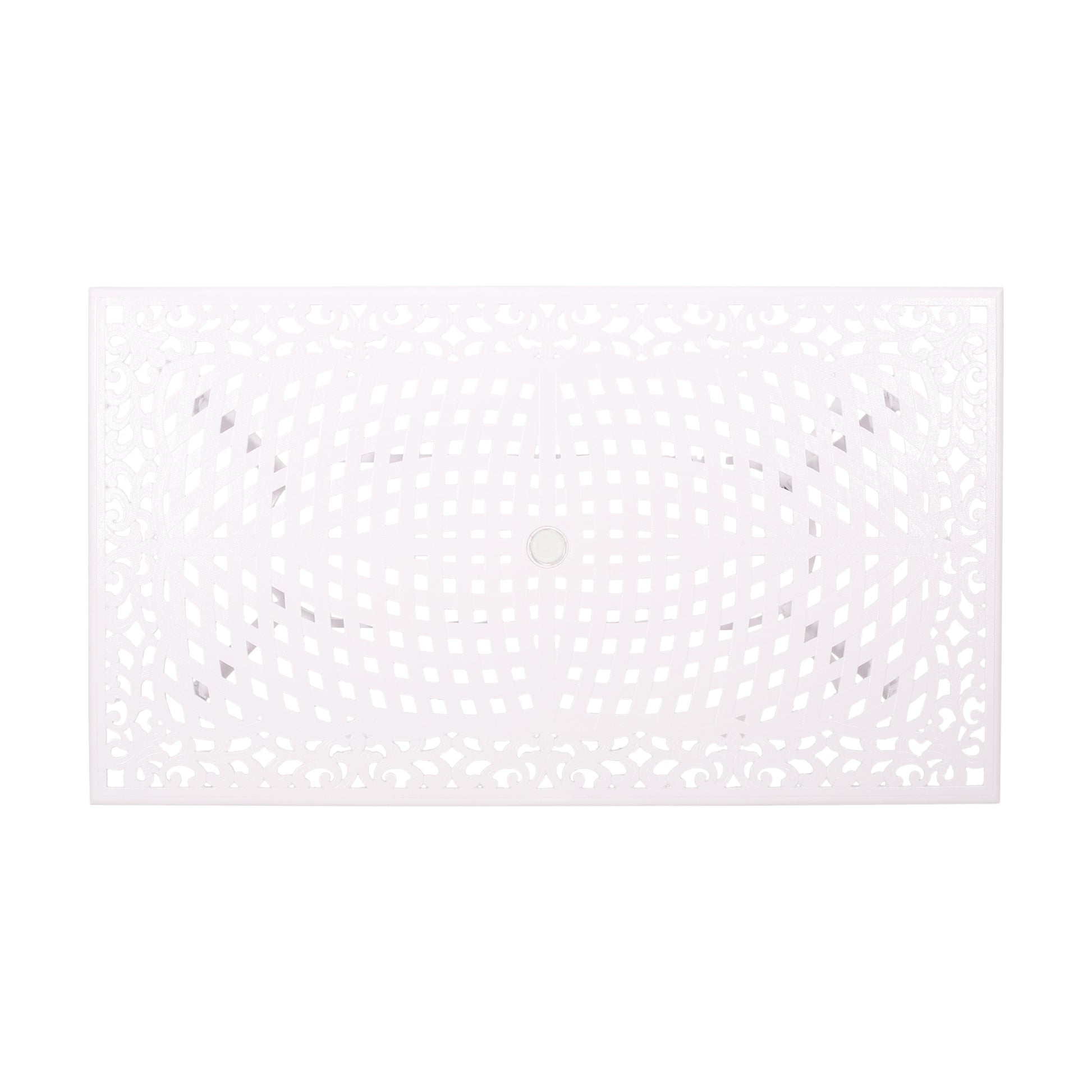 Phoenix Rectangle Table White Aluminium