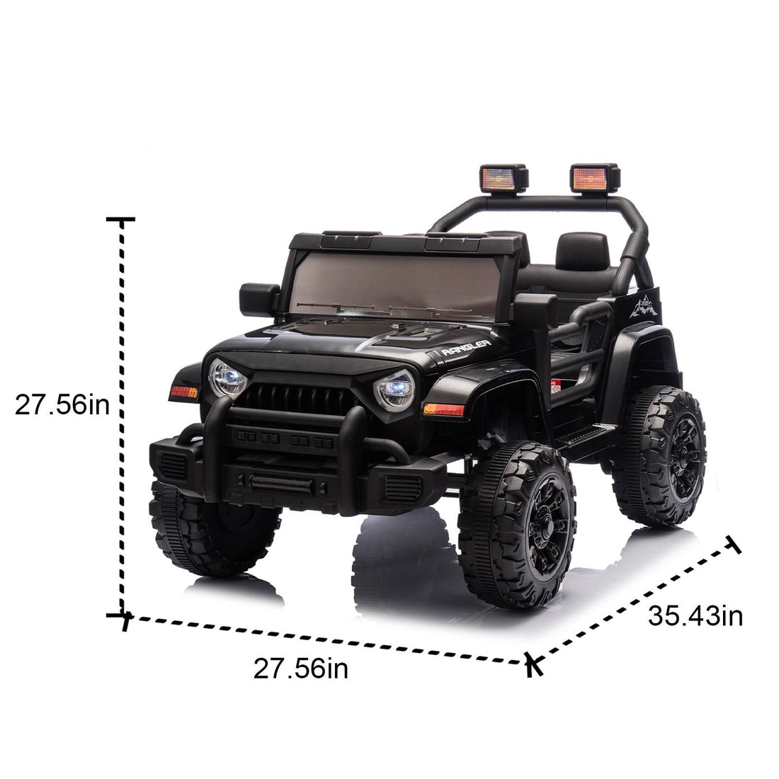 12V Kids Ride On Electric Car W Parents Control,Dual Drive, Four Wheel Suspension,With Music,Bluetooth,Mp3,Usb,With Headlights, Steering Wheel Quick Release,Slow Start For Kids Aged 3 8. Black 50 99 Lbs Polypropylene