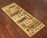 Woodland Gc Rst5602 Cream 2 Ft. X 3 Ft. Lodge Area Rug Cream Polypropylene