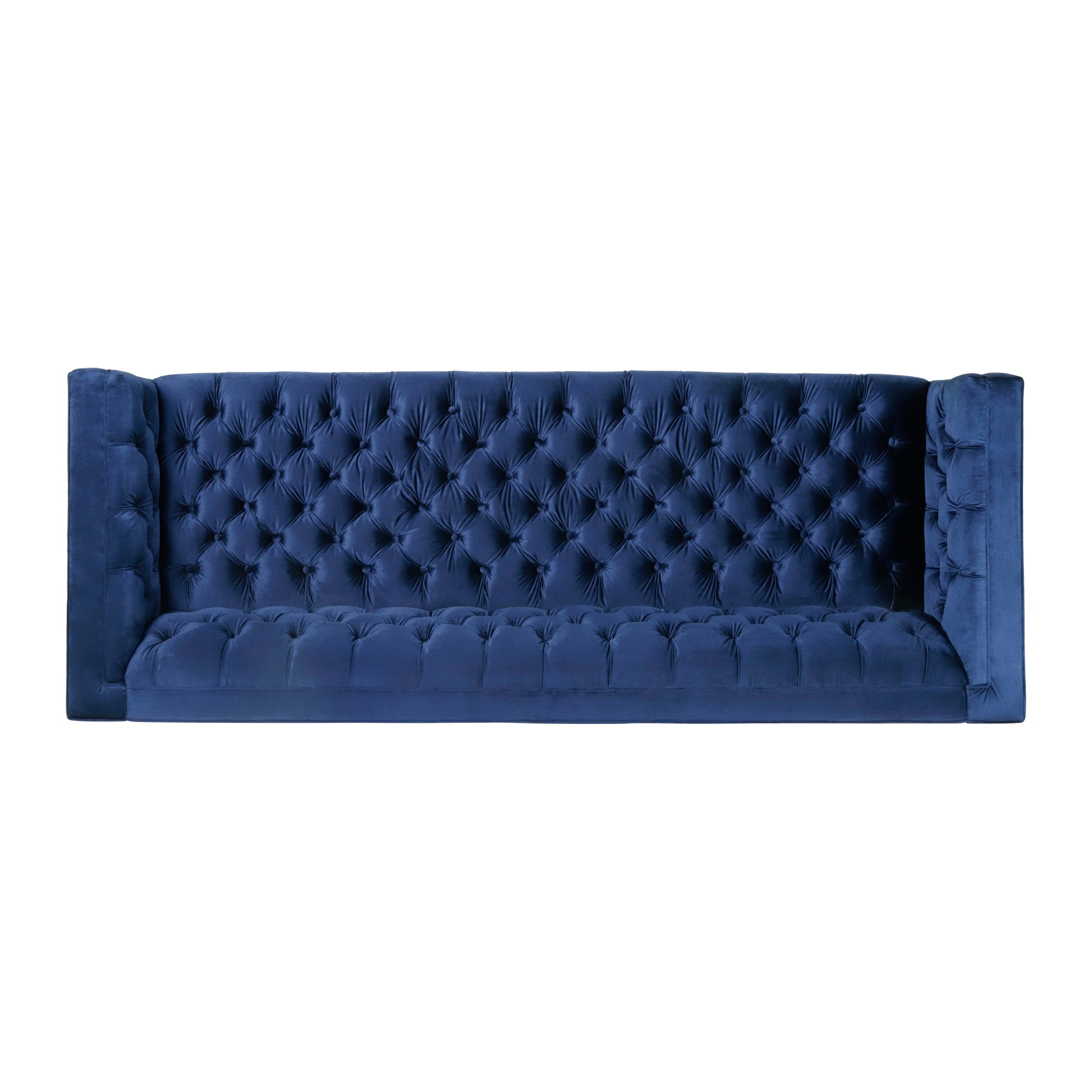 3 Seater Sofa Blue Fabric 3 Seat